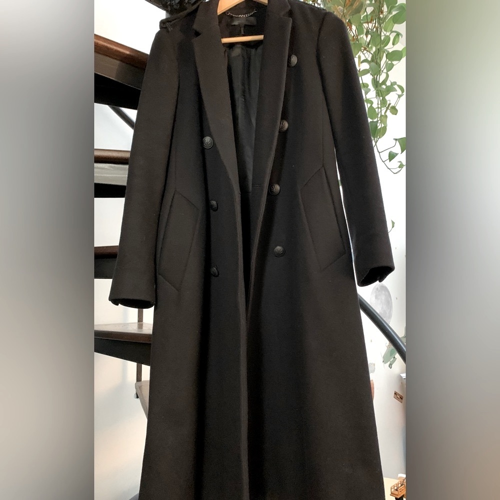 Rag & Bone Virgin Wool Black Coat